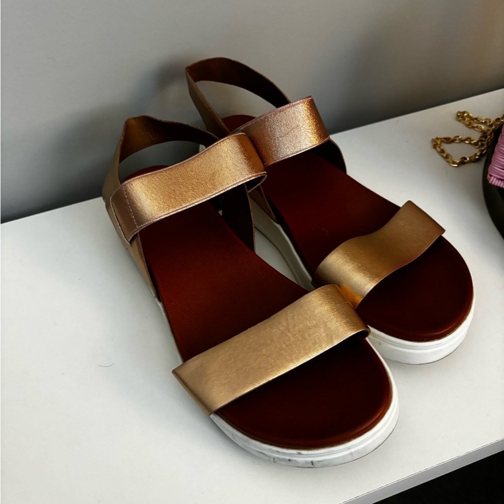 Rose gold sandals